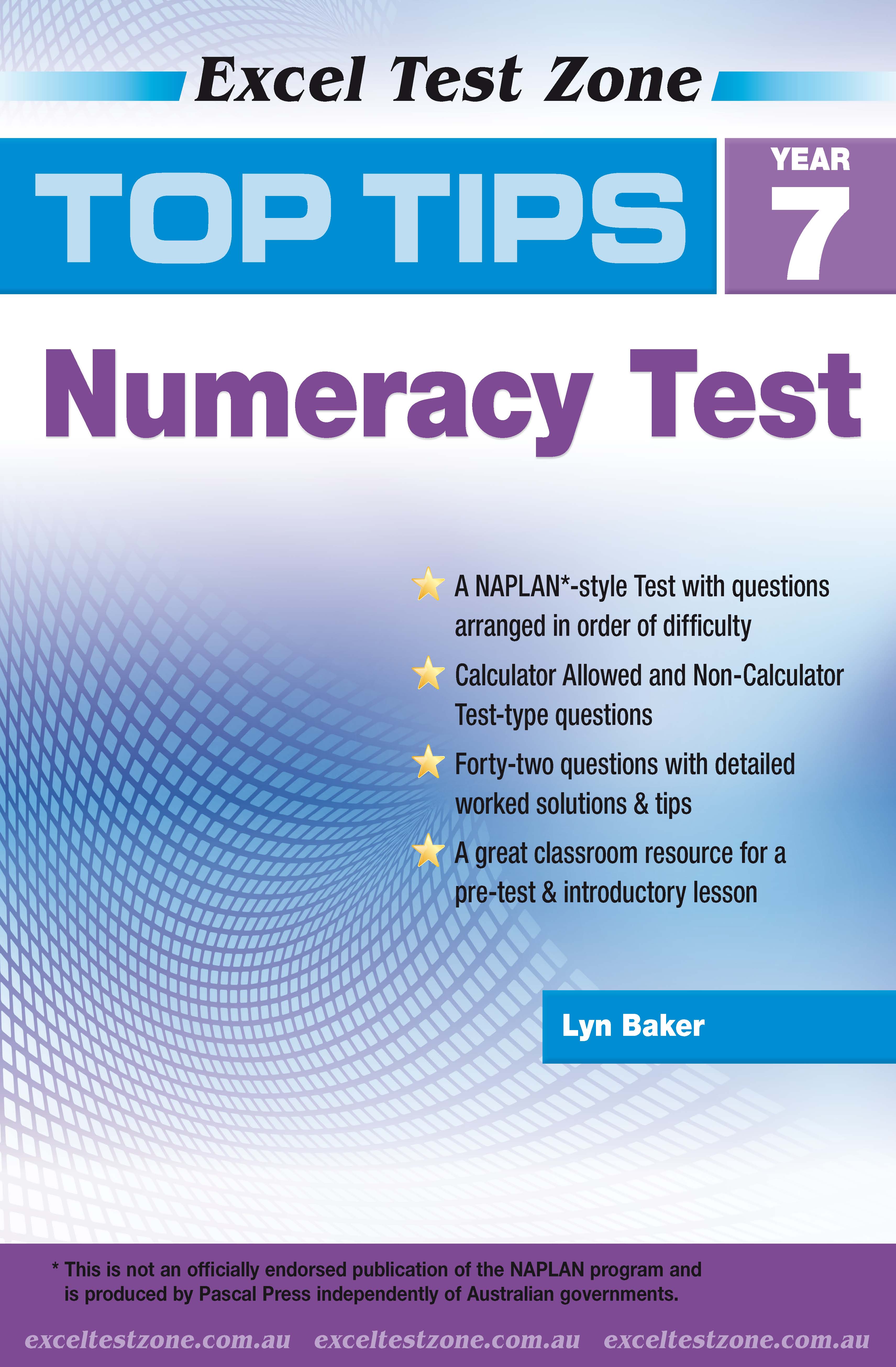 Picture of Excel Test Zone Top Tips NAPLAN*-style Numeracy Test Year 7