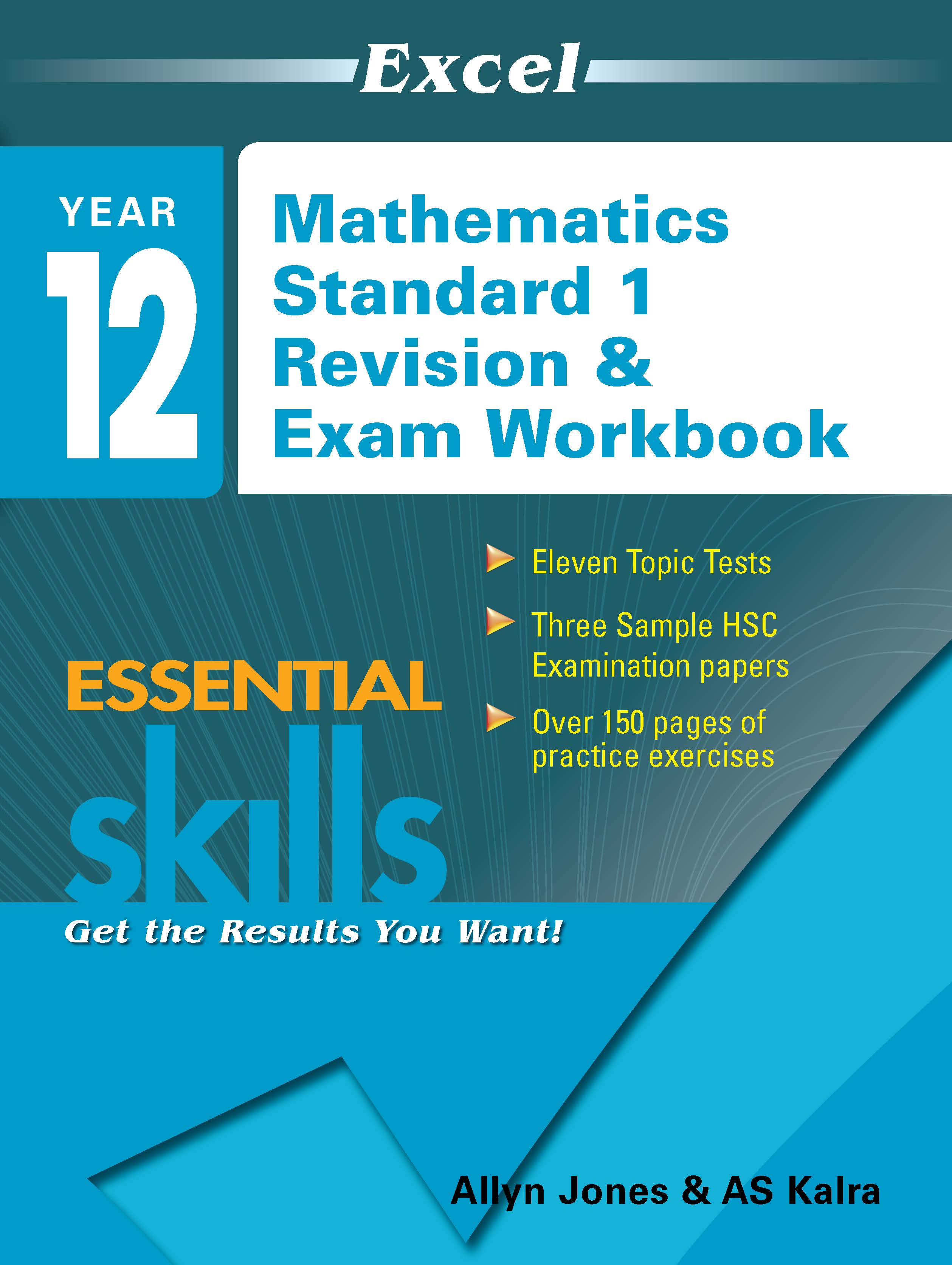 Picture of Excel Essential Skills: Year 12 Mathematics Standard 1 Revision & Exam Workbook