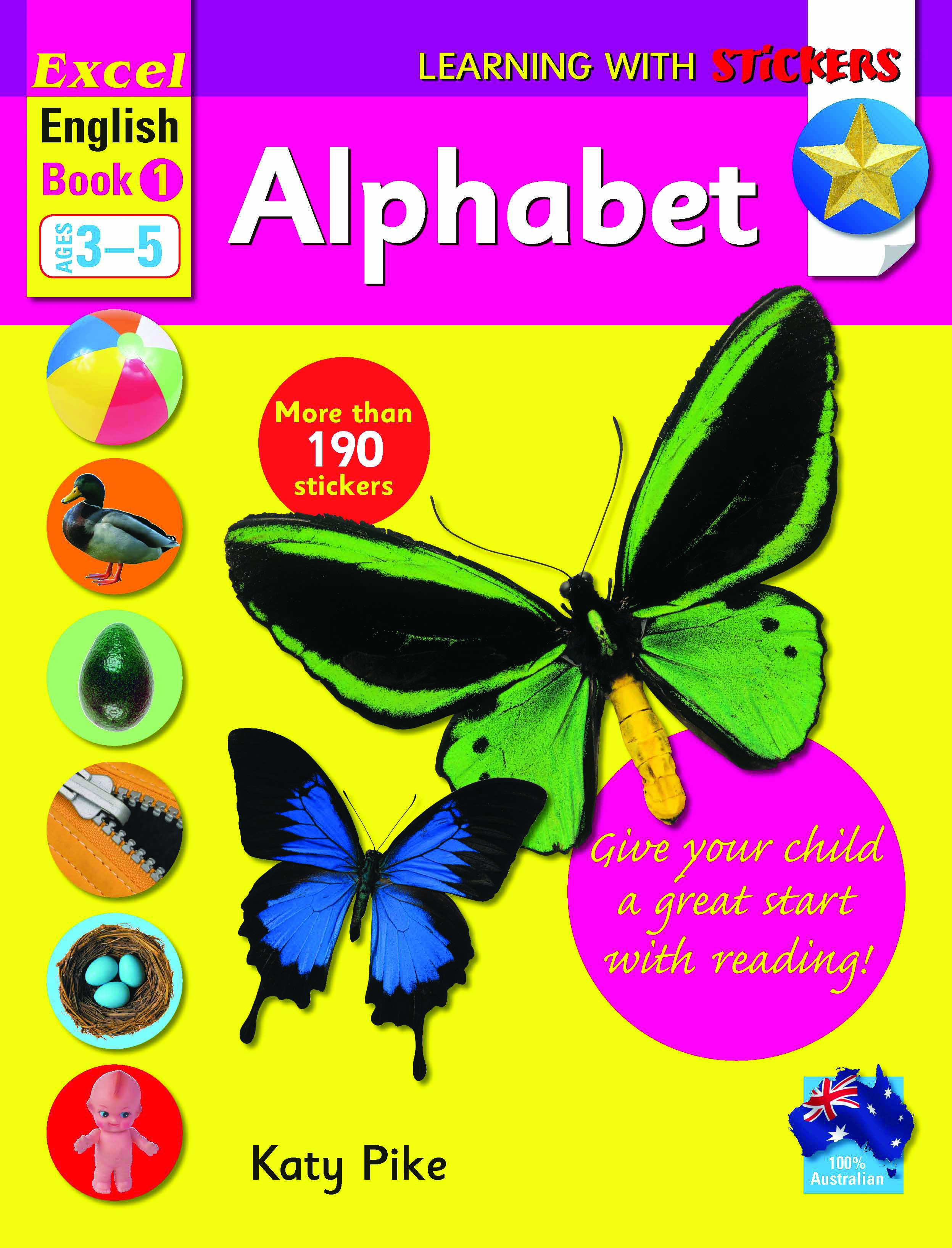 Picture of Excel Learning with Stickers English Book 1 Foundation/K Skills-Alphabet Letters and Sounds Ages 3-5